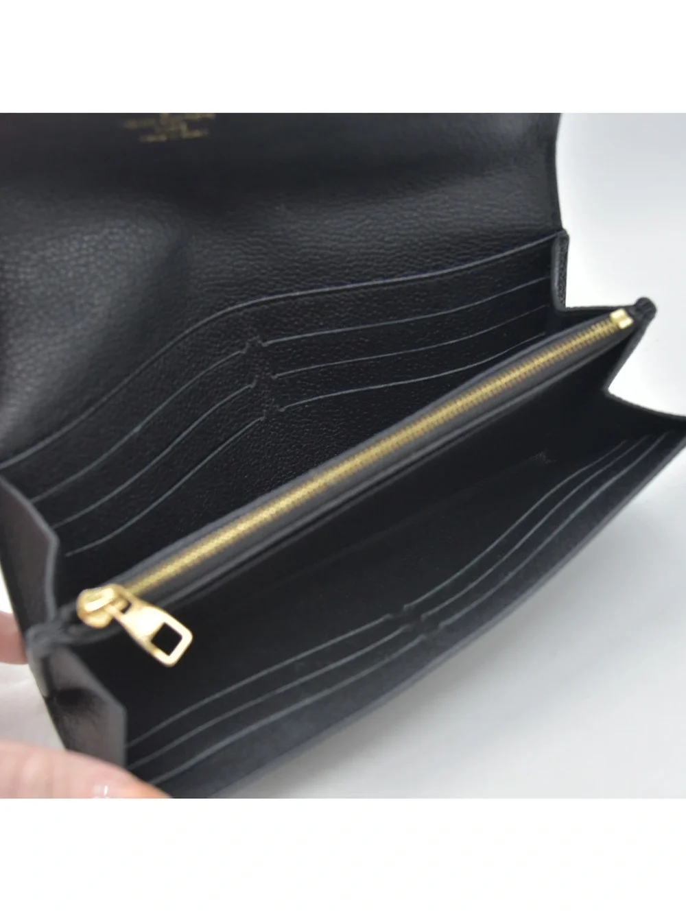 2015 Louis Vuitton Empreinte Sarah Wallet NM Black CA2115